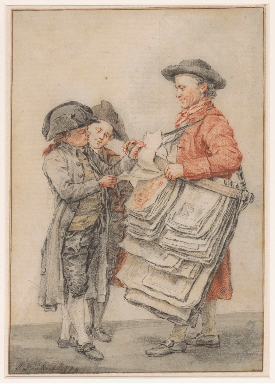 De prentverkoper door Jacob Perkois (signed by artist)