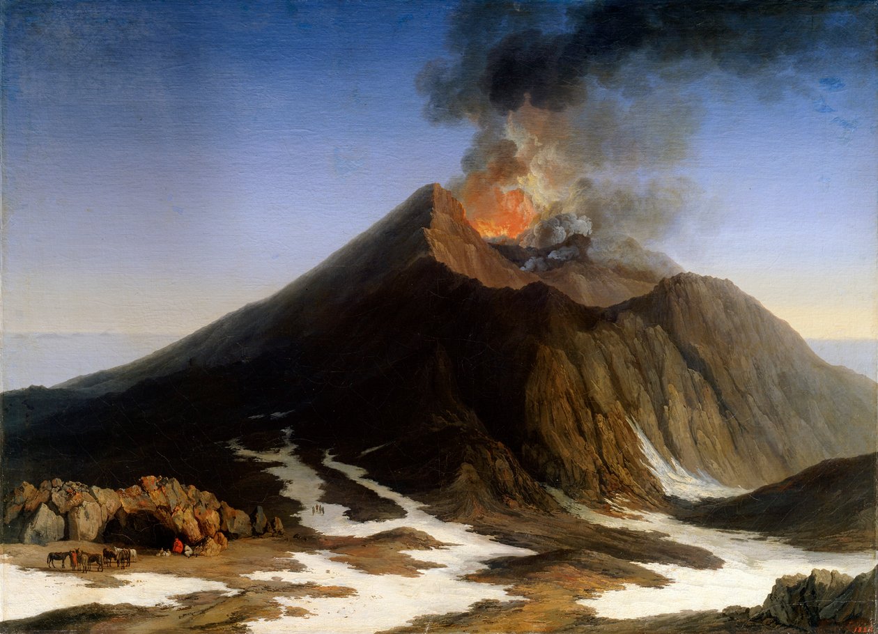 Uitbarsting van de Etna door Jacob Philip Hackert