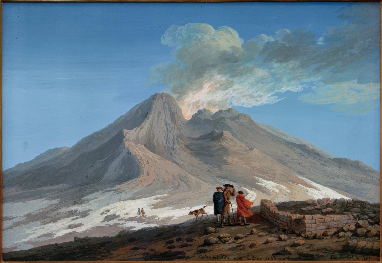 De krater van de Etna door Jacob Philipp Hackert