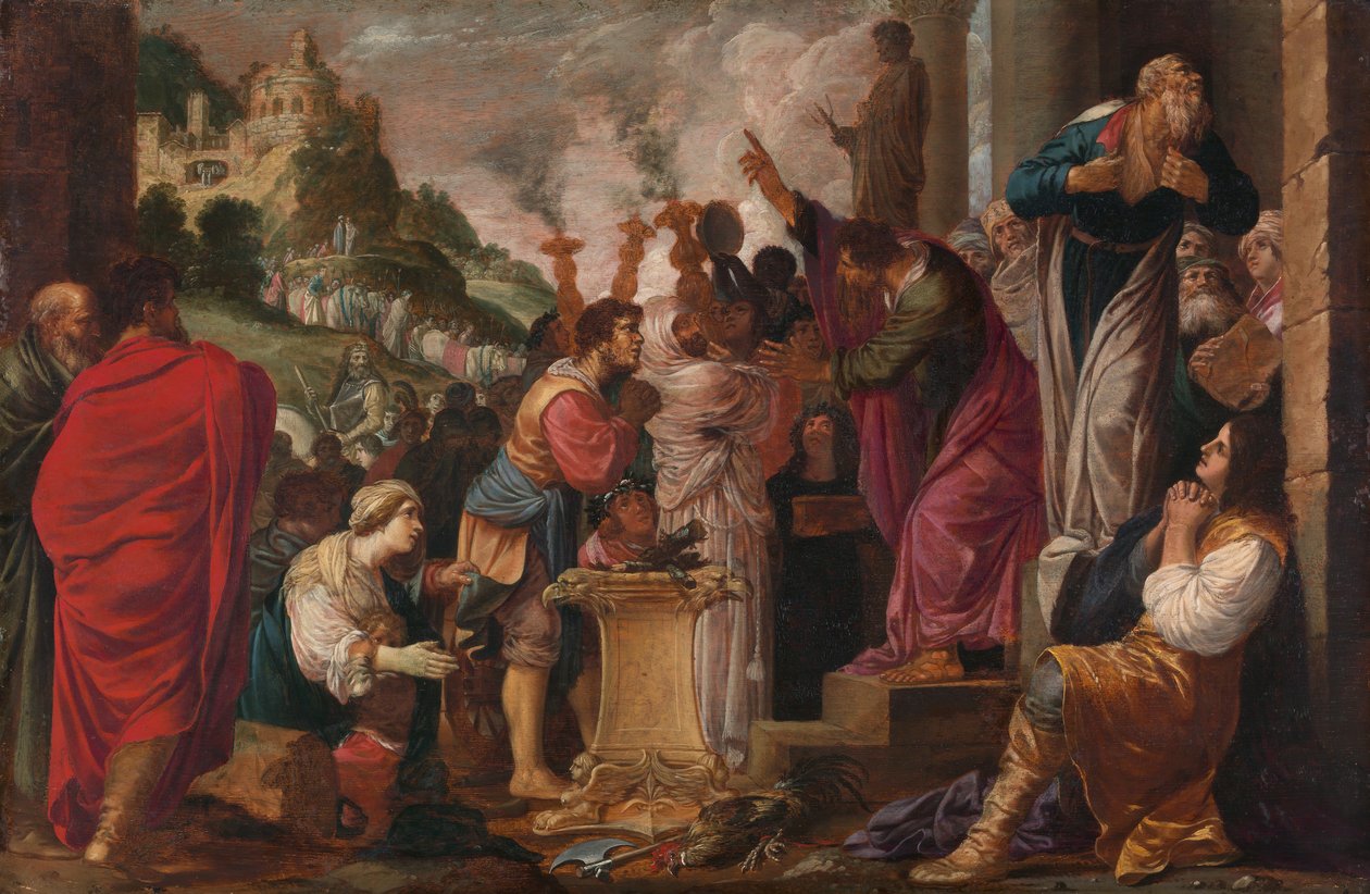Paulus en Barnabas in Lystra door Jacob Symonsz. Pynas