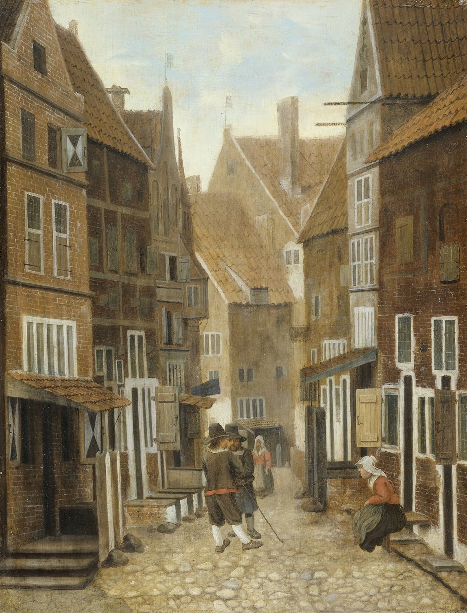 Gezicht op een stad door Jacob Vrel