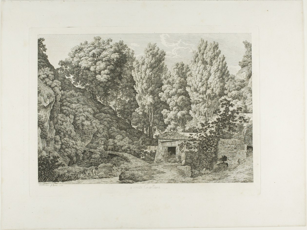 A Civita Castellana door Jacob Wilhelm Mechau