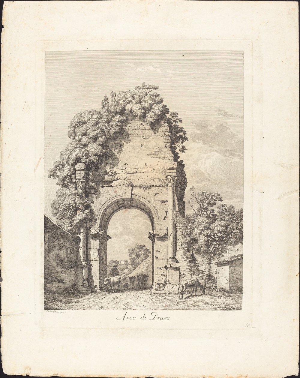 Arco di Druso door Jacob Wilhelm Mechau