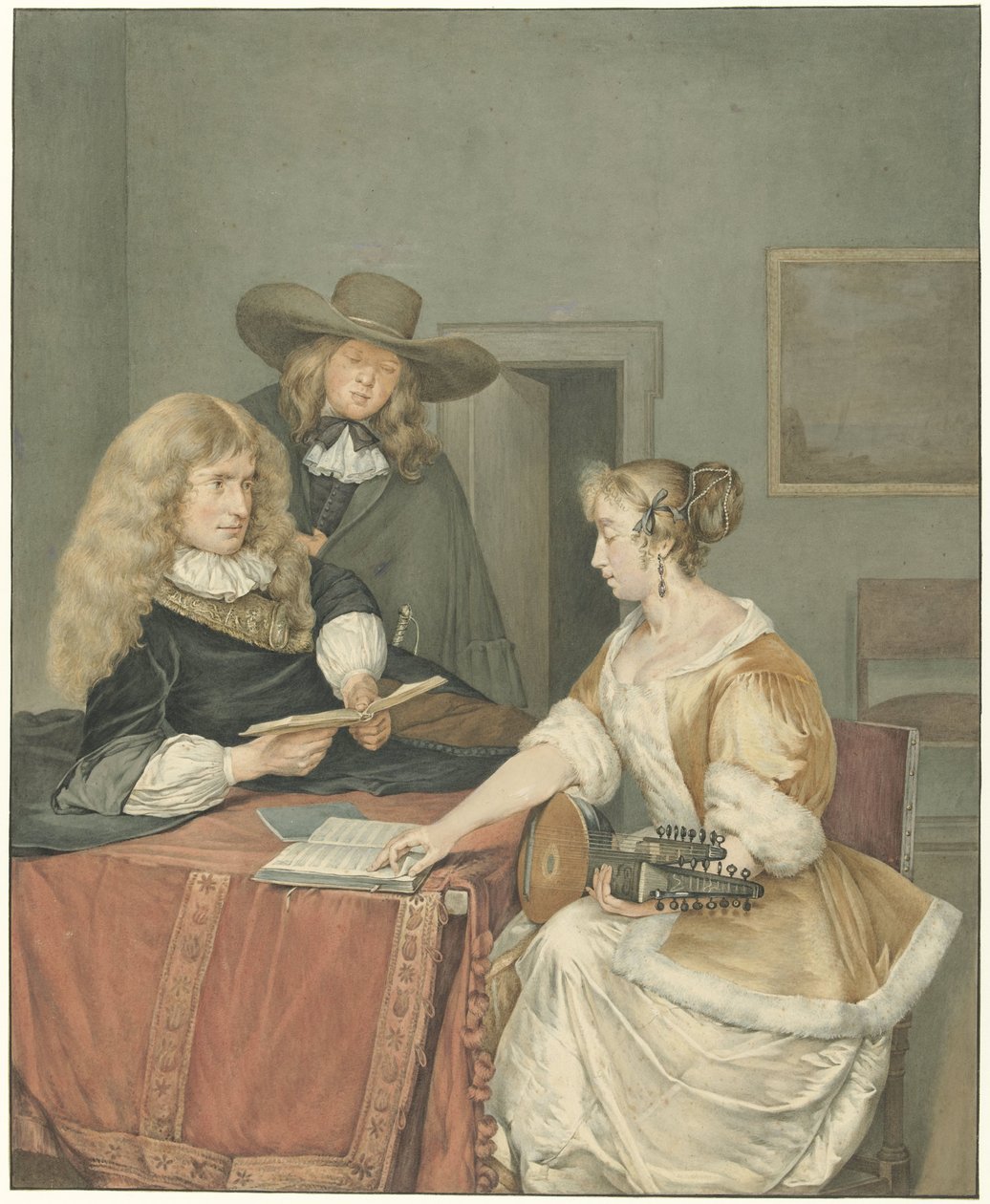 Musicerend gezelschap door Jacob Willemz. de Vos