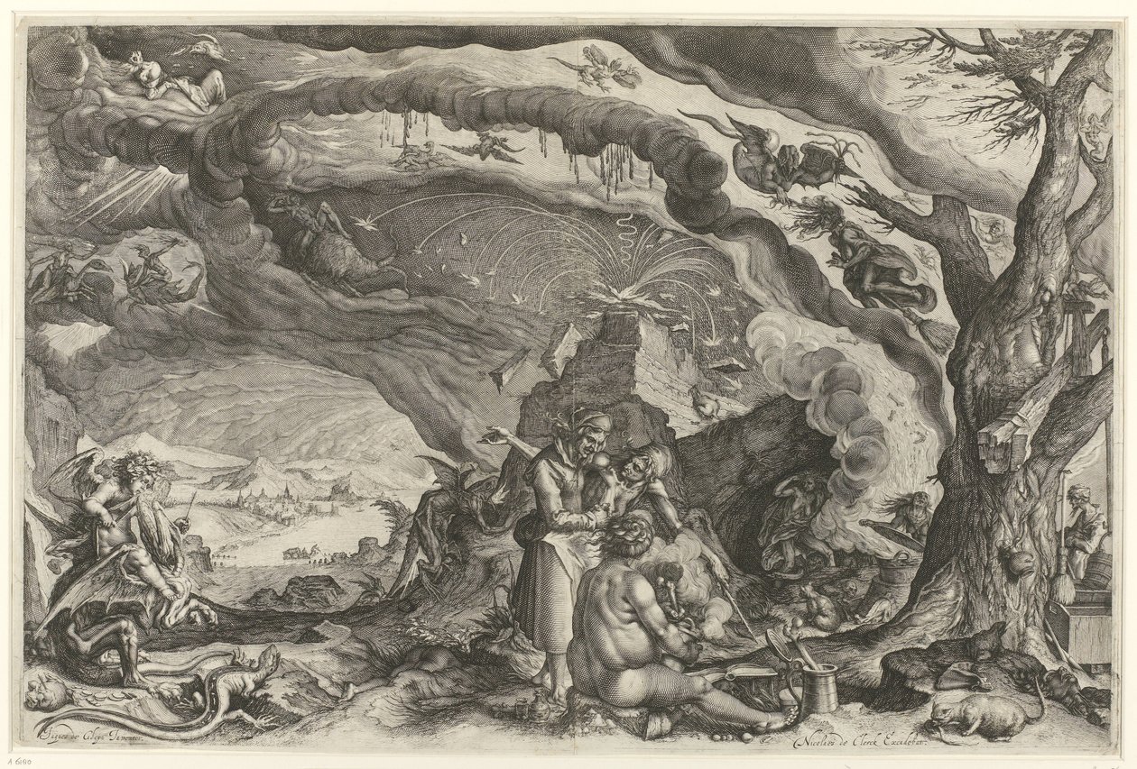 Heksensabbat door Jacob de Gheyn (II) (attributed to workshop of)