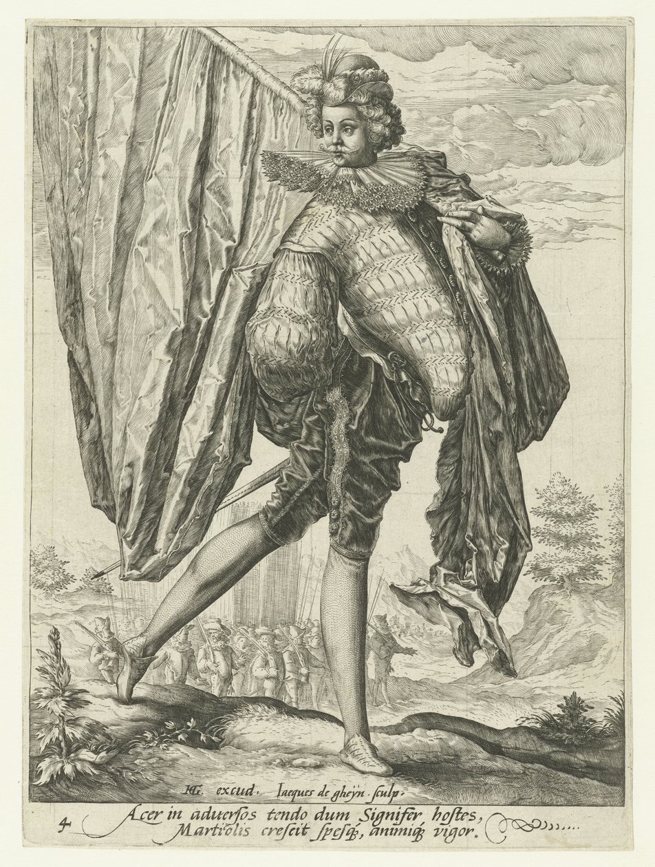 Vaandrig Officieren en soldaten (series title) door Jacob de Gheyn (II)