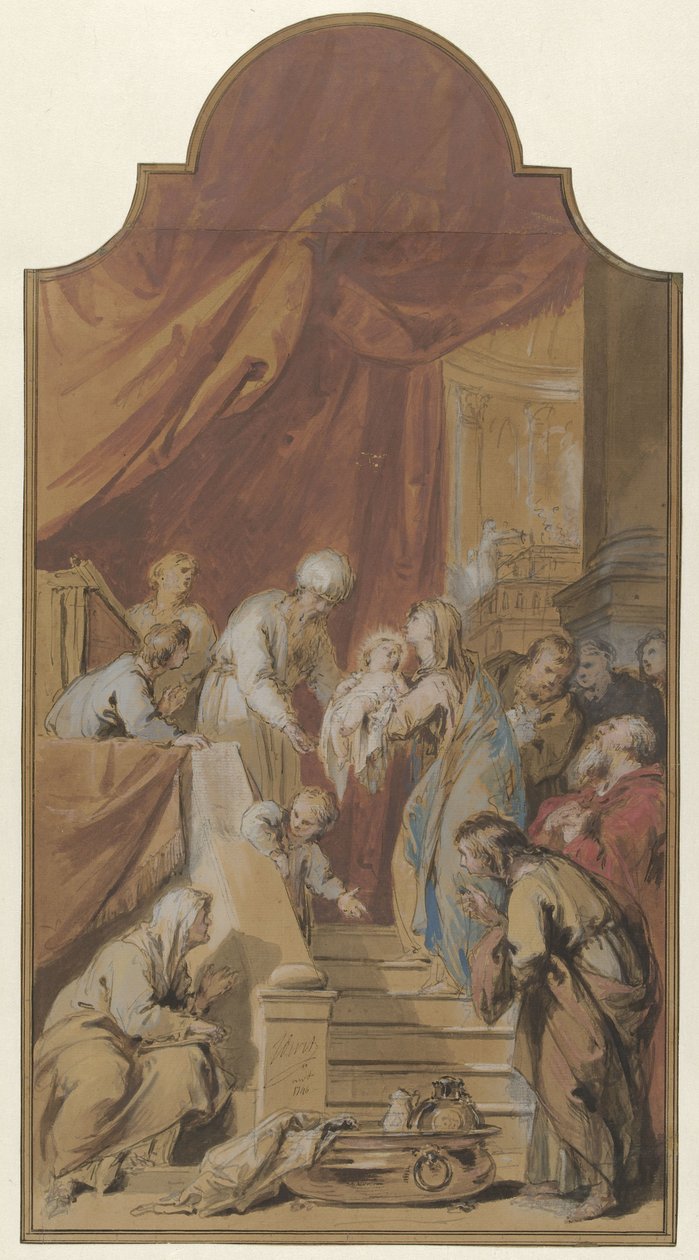 De Opdracht in de tempel door Jacob de Wit
