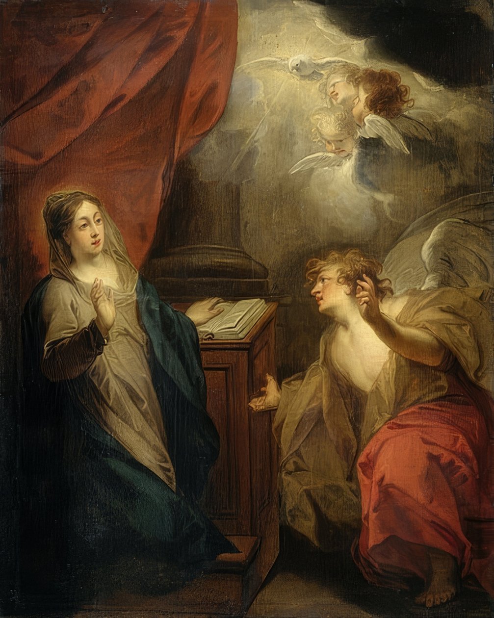 De aankondiging aan Maria. 1723 door Jacob de Wit