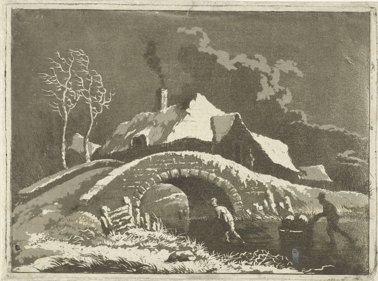Winterlandschap door Jacob van Kouwenhoven
