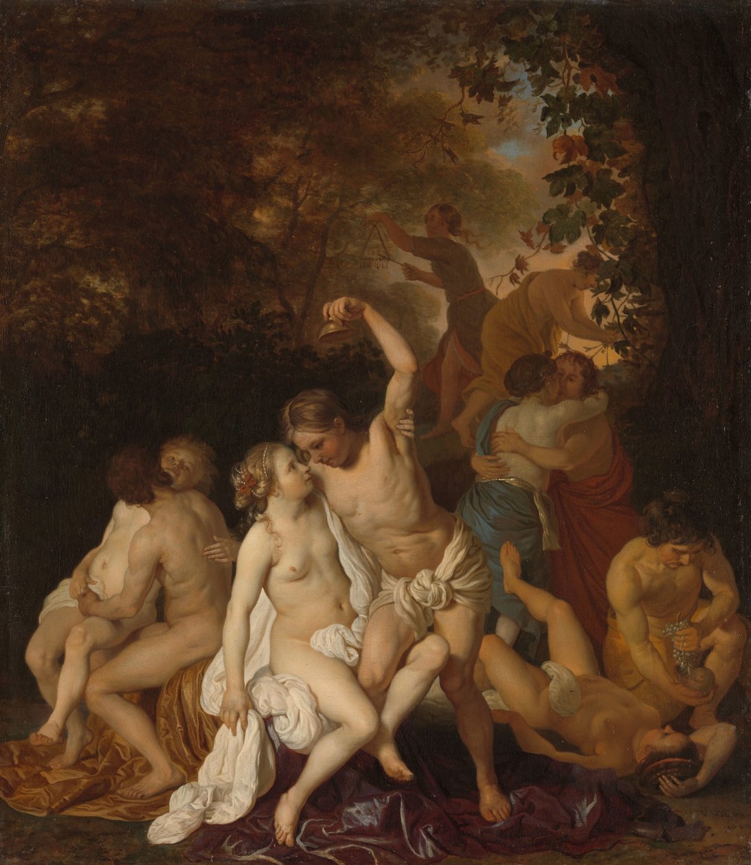 Scène met Bacchanten door Jacob van Loo