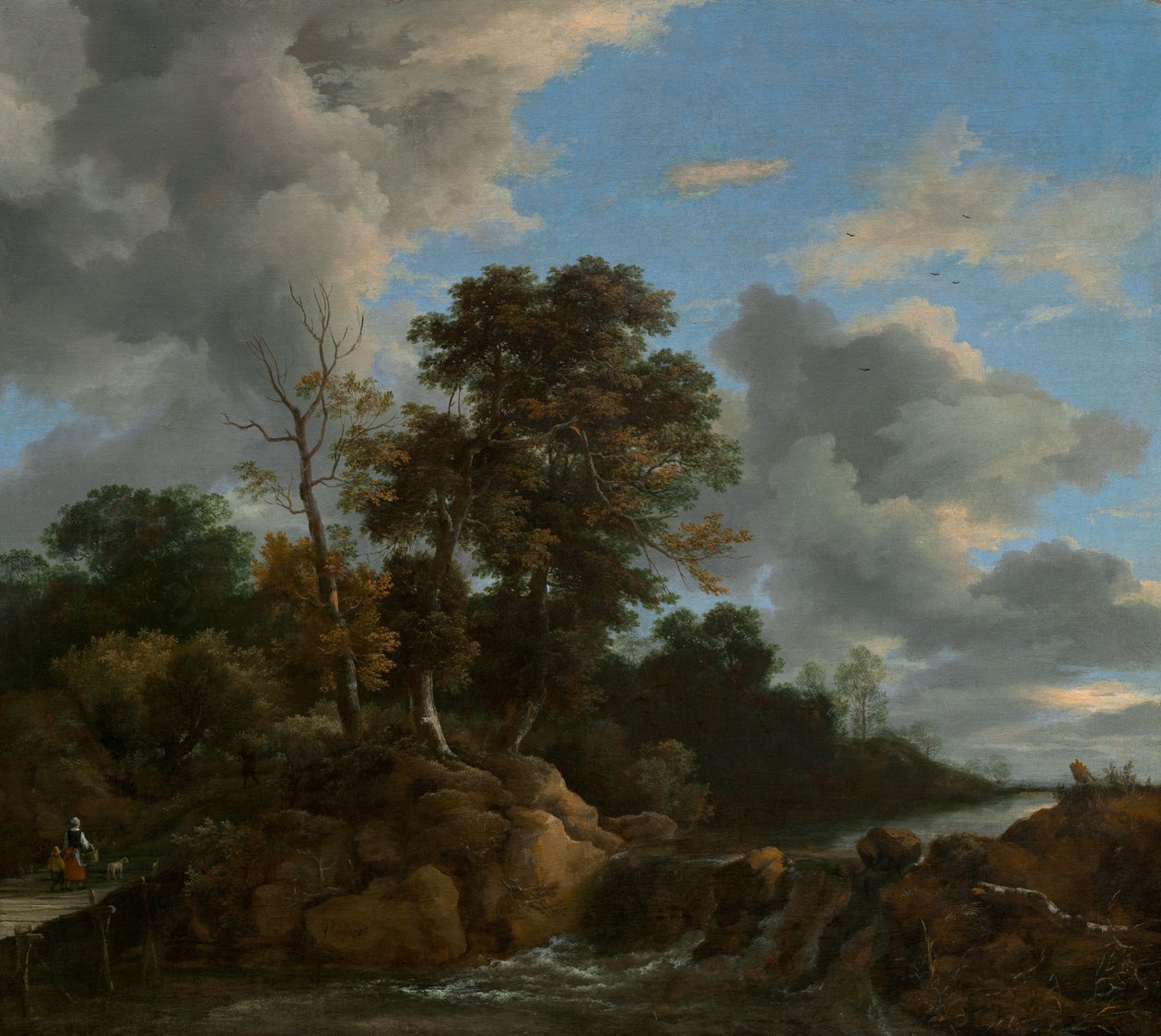Landschap, ca. 1670 door Jacob van Ruisdael