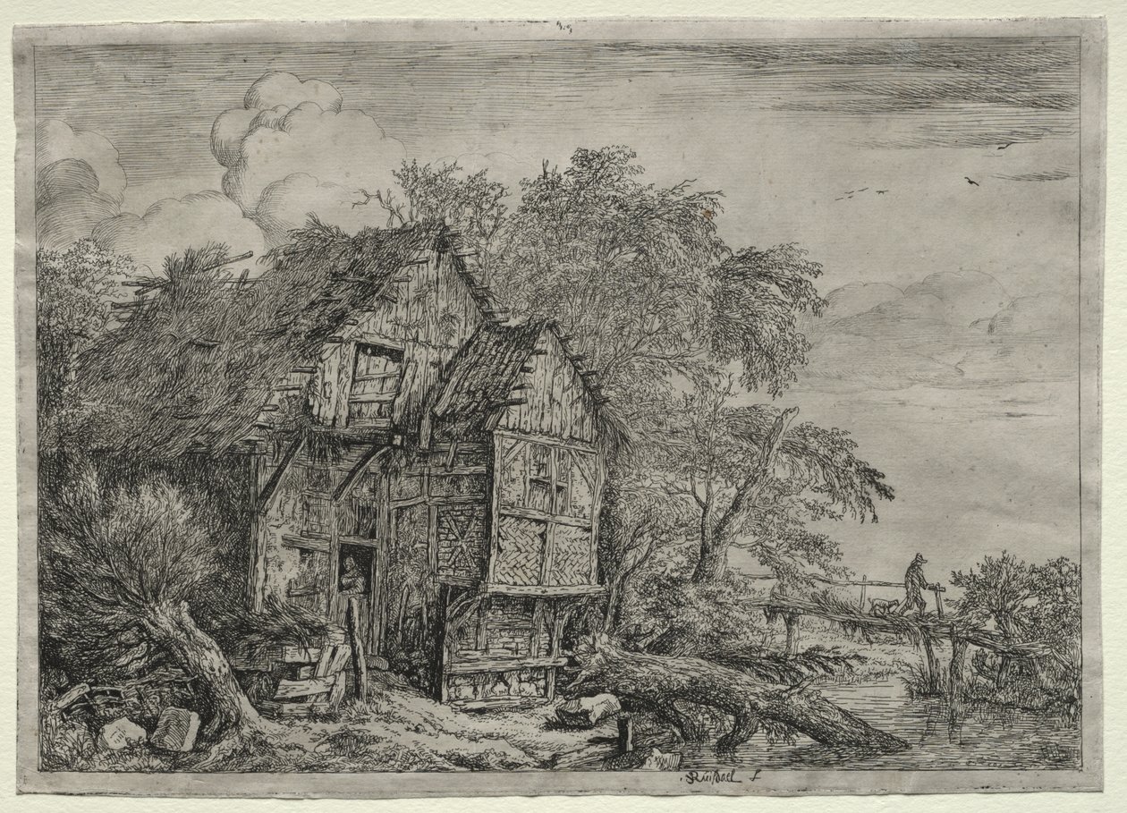 De kleine brug door Jacob van Ruisdael