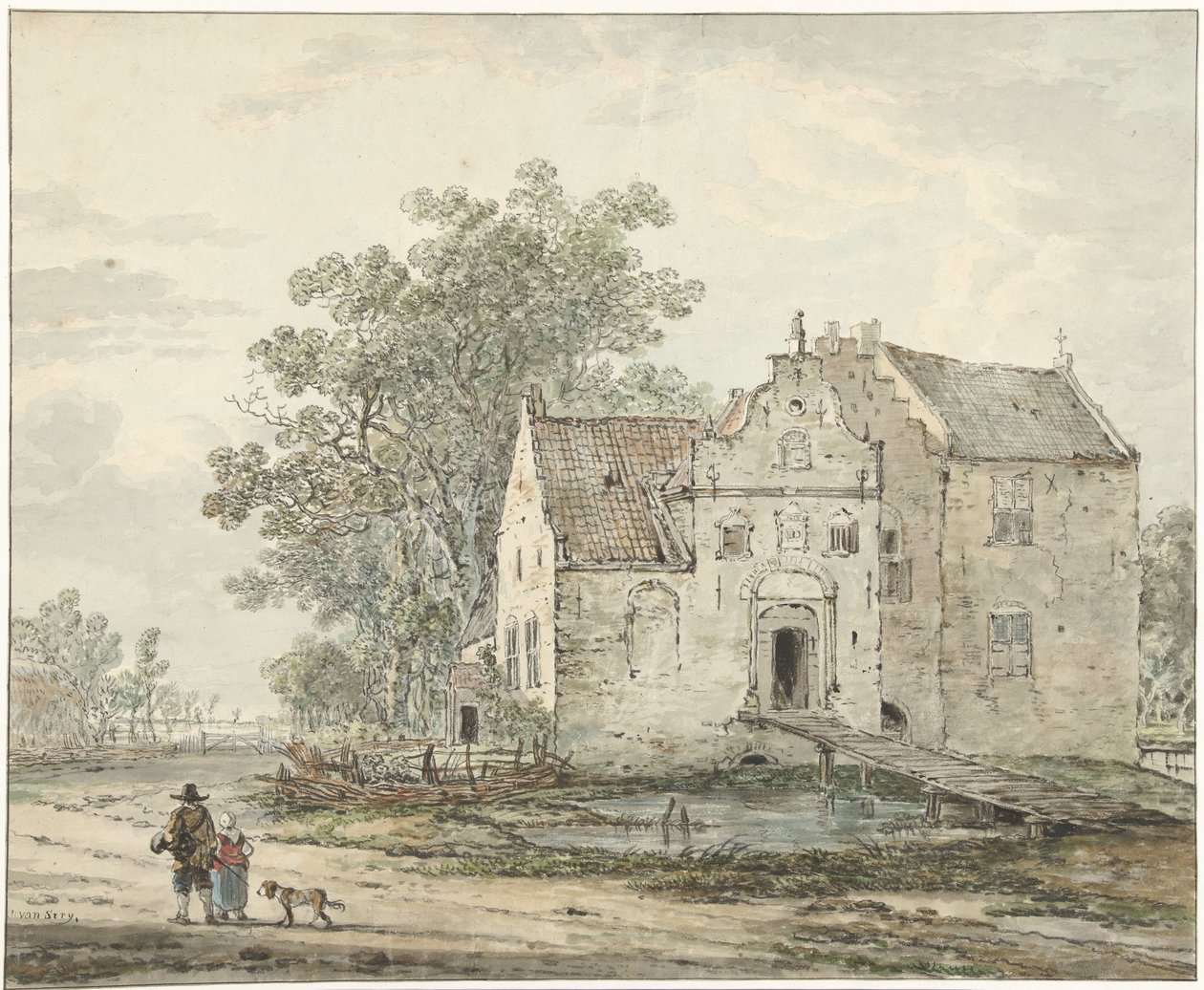 Kasteel IJzendoorn in de Betuwe door Jacob van Strij