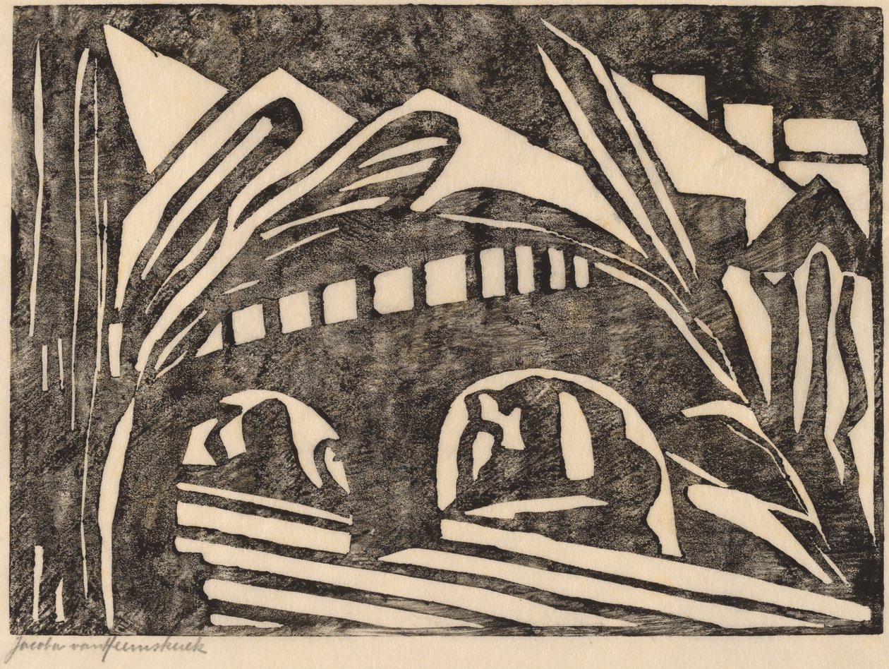 Brug, 1916 door Jacoba van Heemskerck van Beest