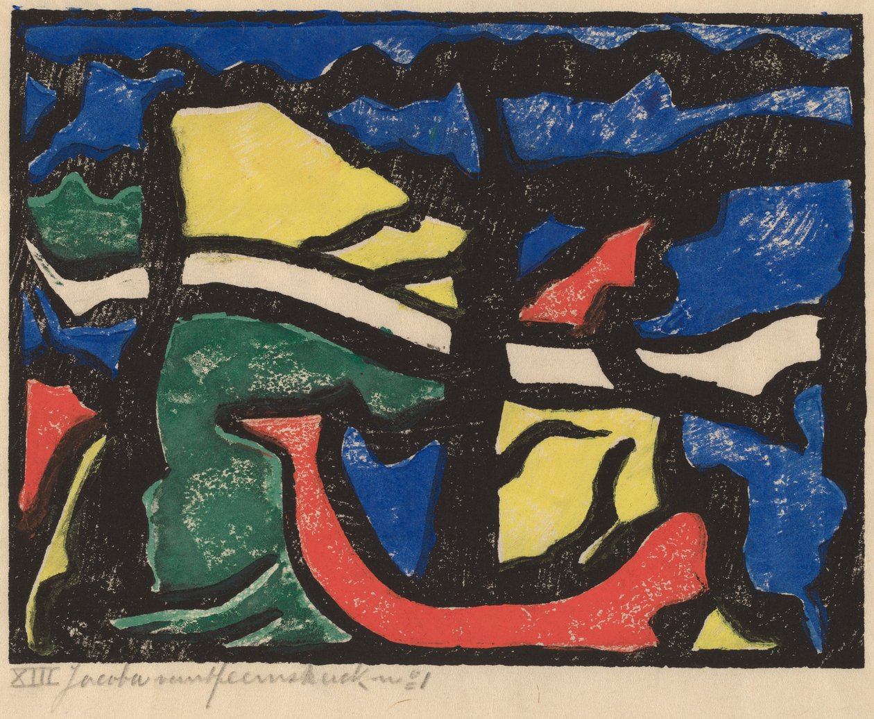 Compositie, 1914-1915 door Jacoba van Heemskerck van Beest