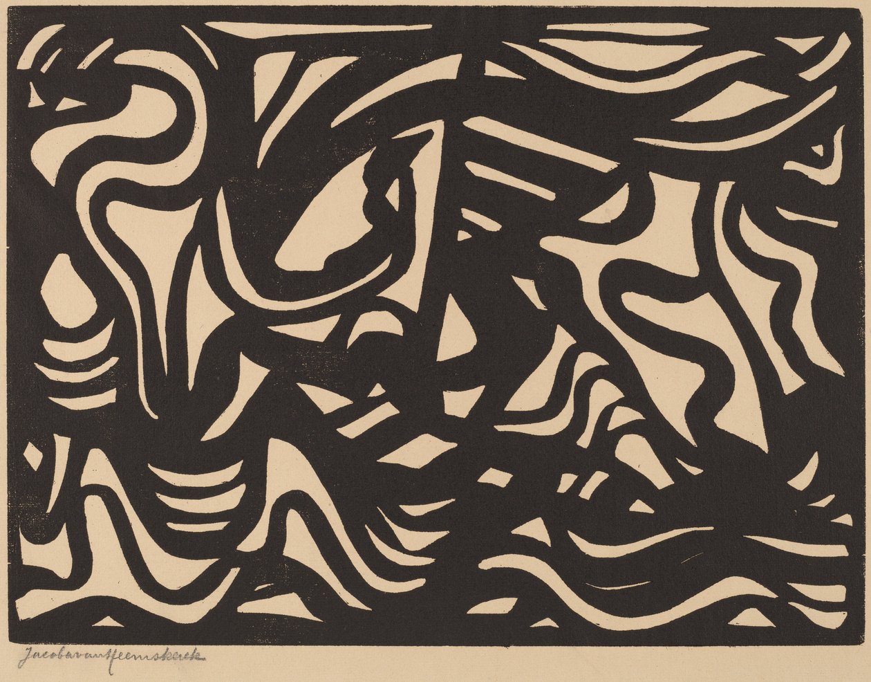 Compositie, 1921 door Jacoba van Heemskerck van Beest