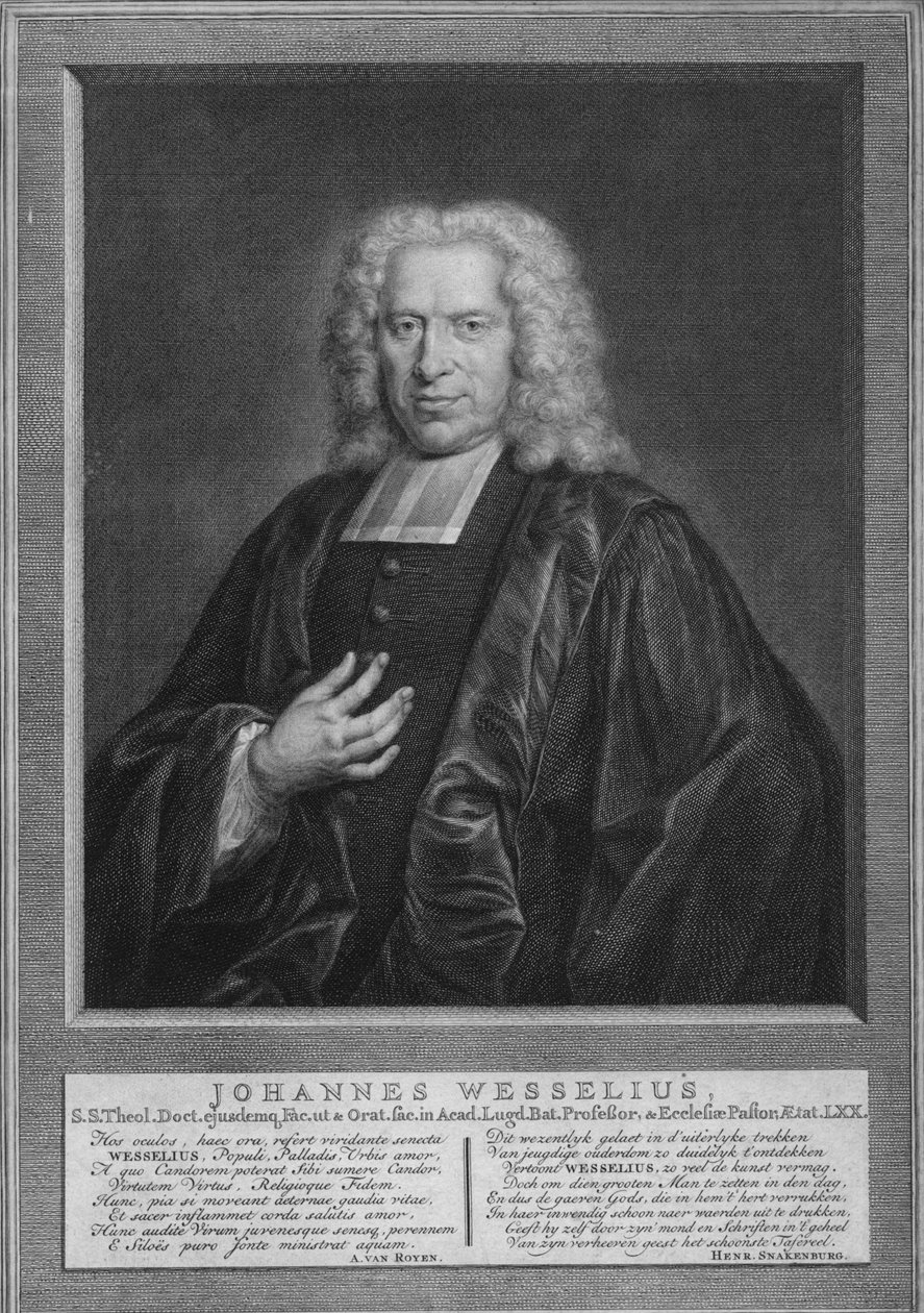 Johann Wessel, ca. 1740s door Jacobus Houbraken