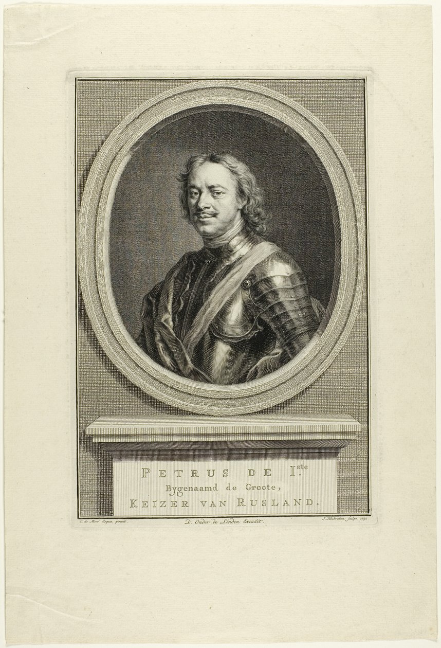 Peter I van Rusland door Jacobus Houbraken