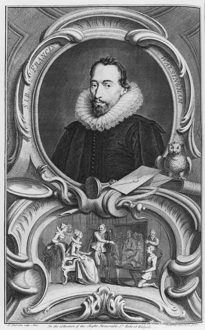 Sir Francis Walsingham, 1738 door Jacobus Houbraken
