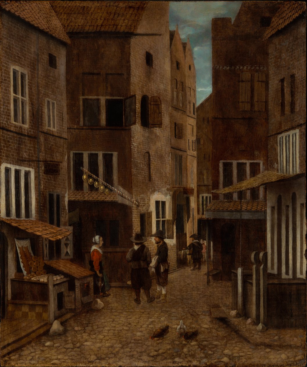 Straatbeeld door Jacobus Vrel