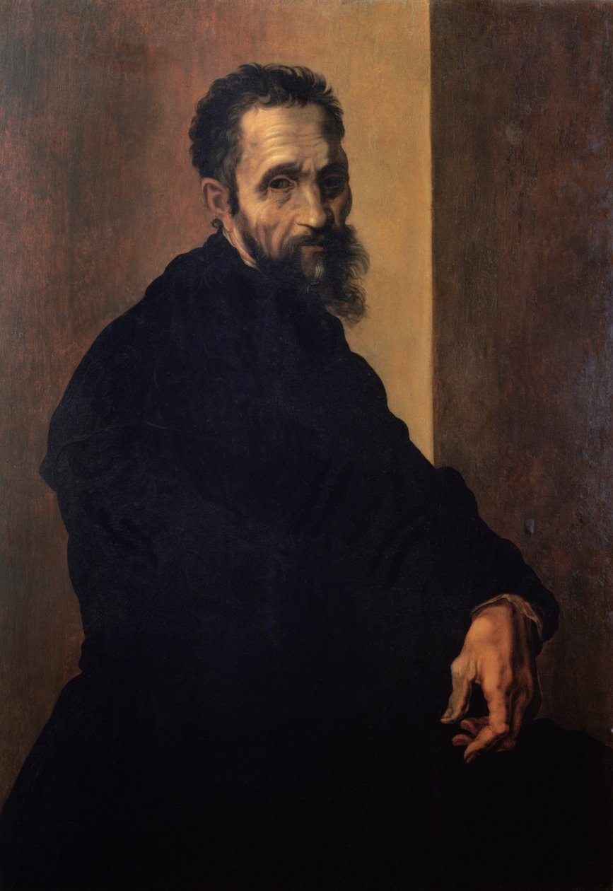 Portret van Michelangelo, c.1535 door Jacopino del Conte