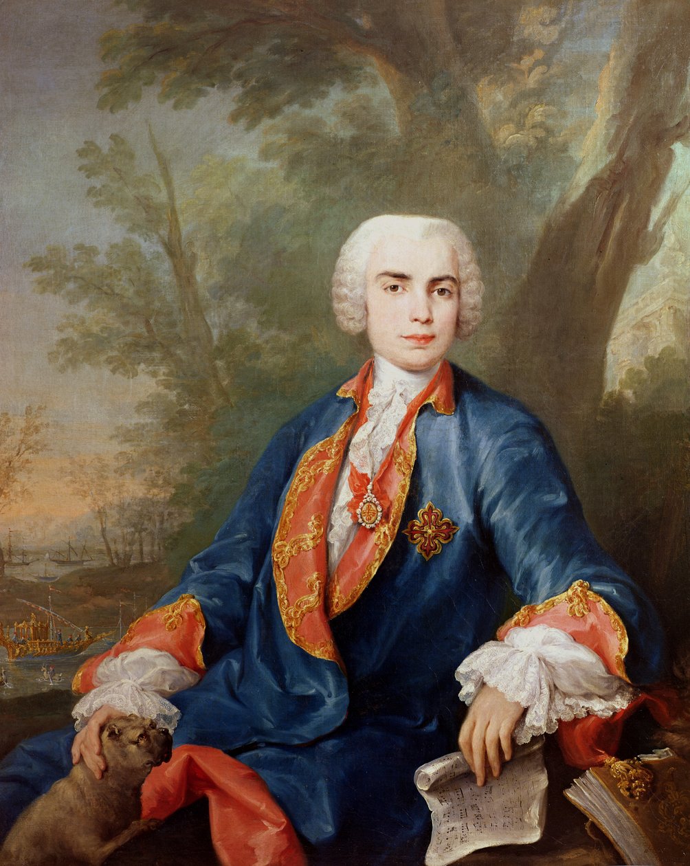 Portret van Carlo Broschi, genaamd 