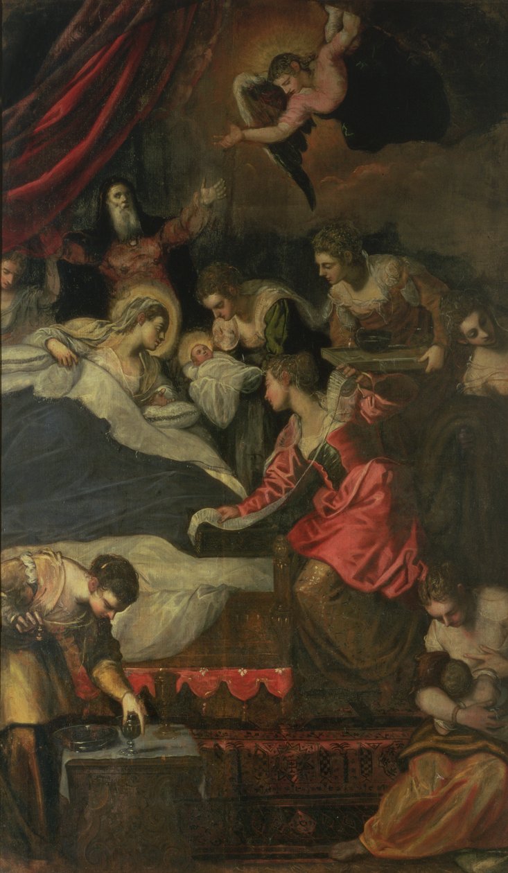 Geboorte van de Maagd door Jacopo Robusti Tintoretto