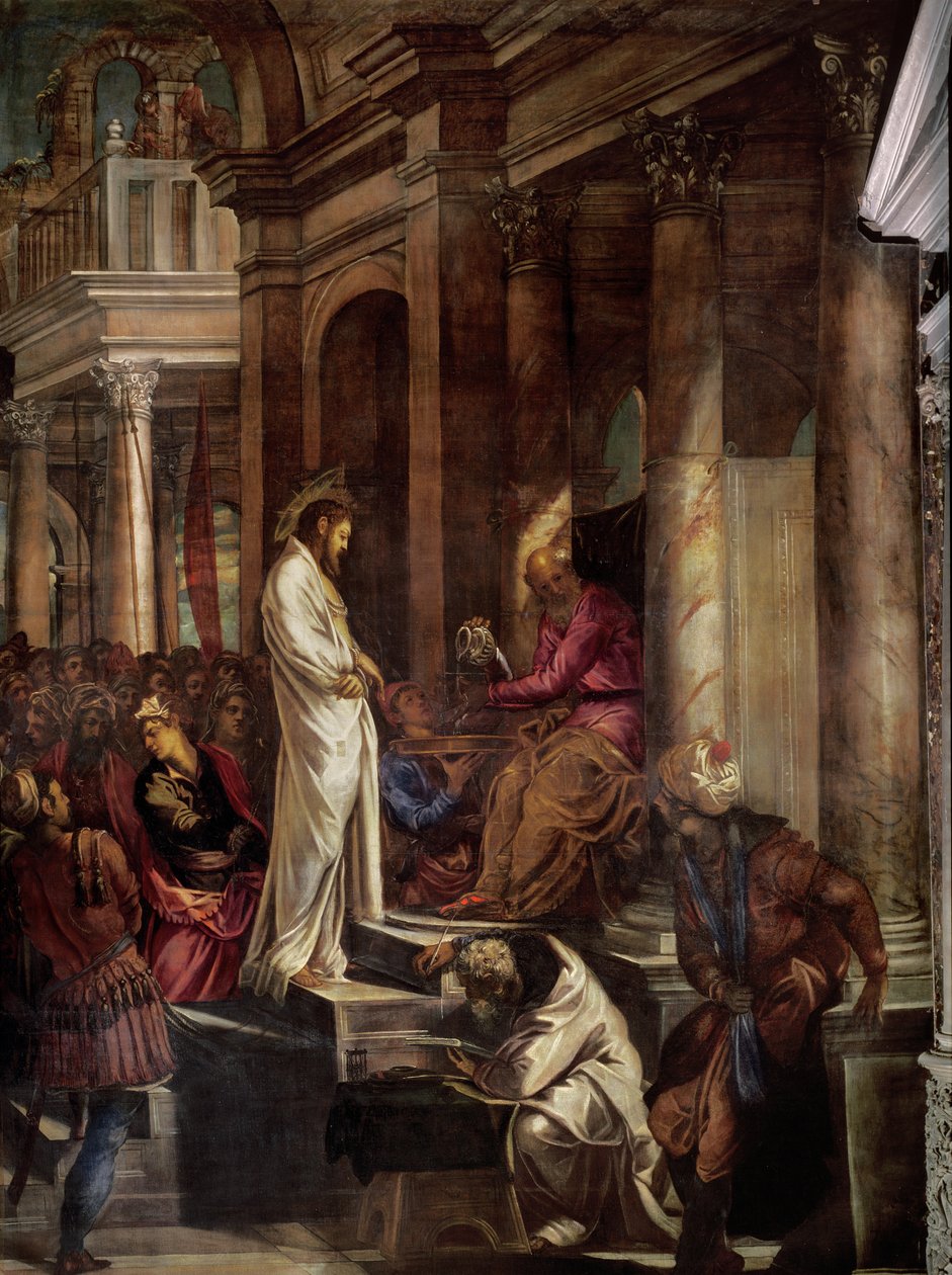 Christus voor Pilatus, ca.1566-67 door Jacopo Robusti Tintoretto