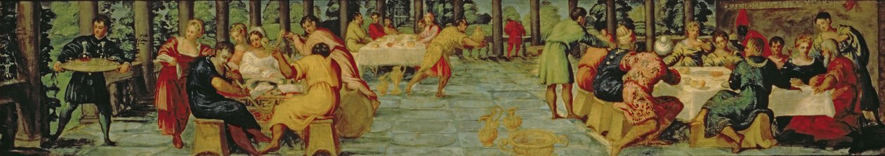 Het Banket van Koning Belsazar, c.1543-44 door Jacopo Robusti Tintoretto