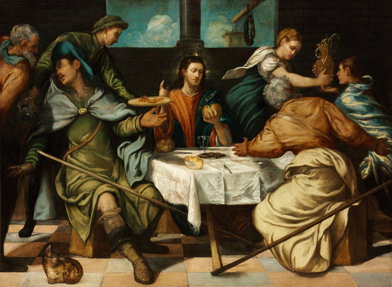 Het avondmaal in Emmaüs door Jacopo Robusti Tintoretto