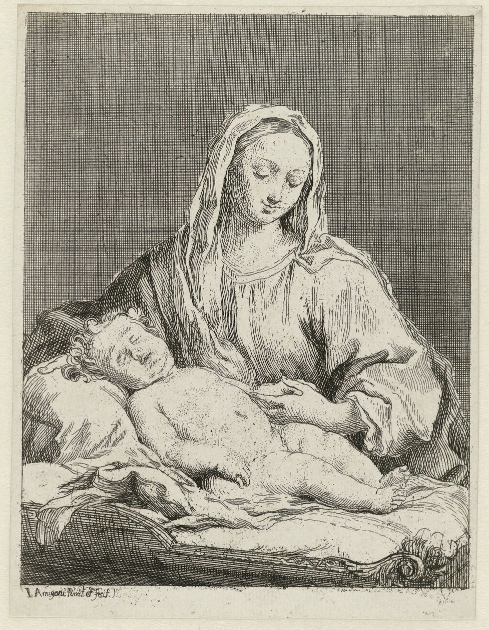 Maria met kind door Jacopo Amigoni