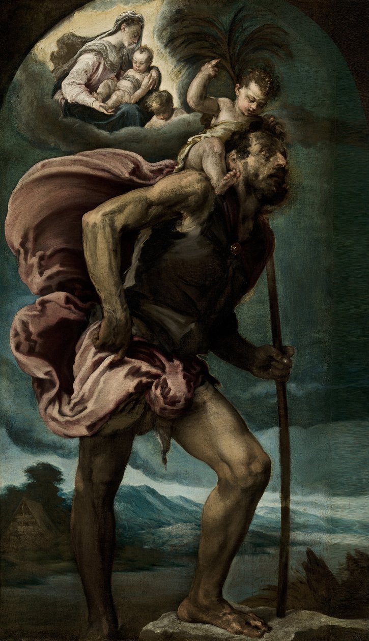 Sint Christoffel, 1559 door Jacopo Bassano il vecchio