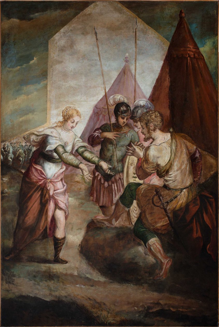 Briseis en Achilles door Jacopo Robusti Tintoretto