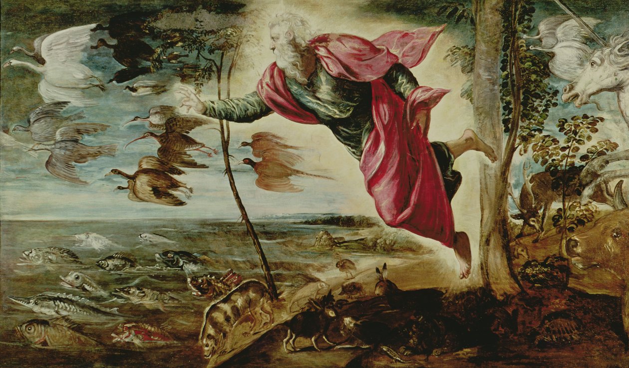 Schepping van de dieren door Jacopo Robusti Tintoretto