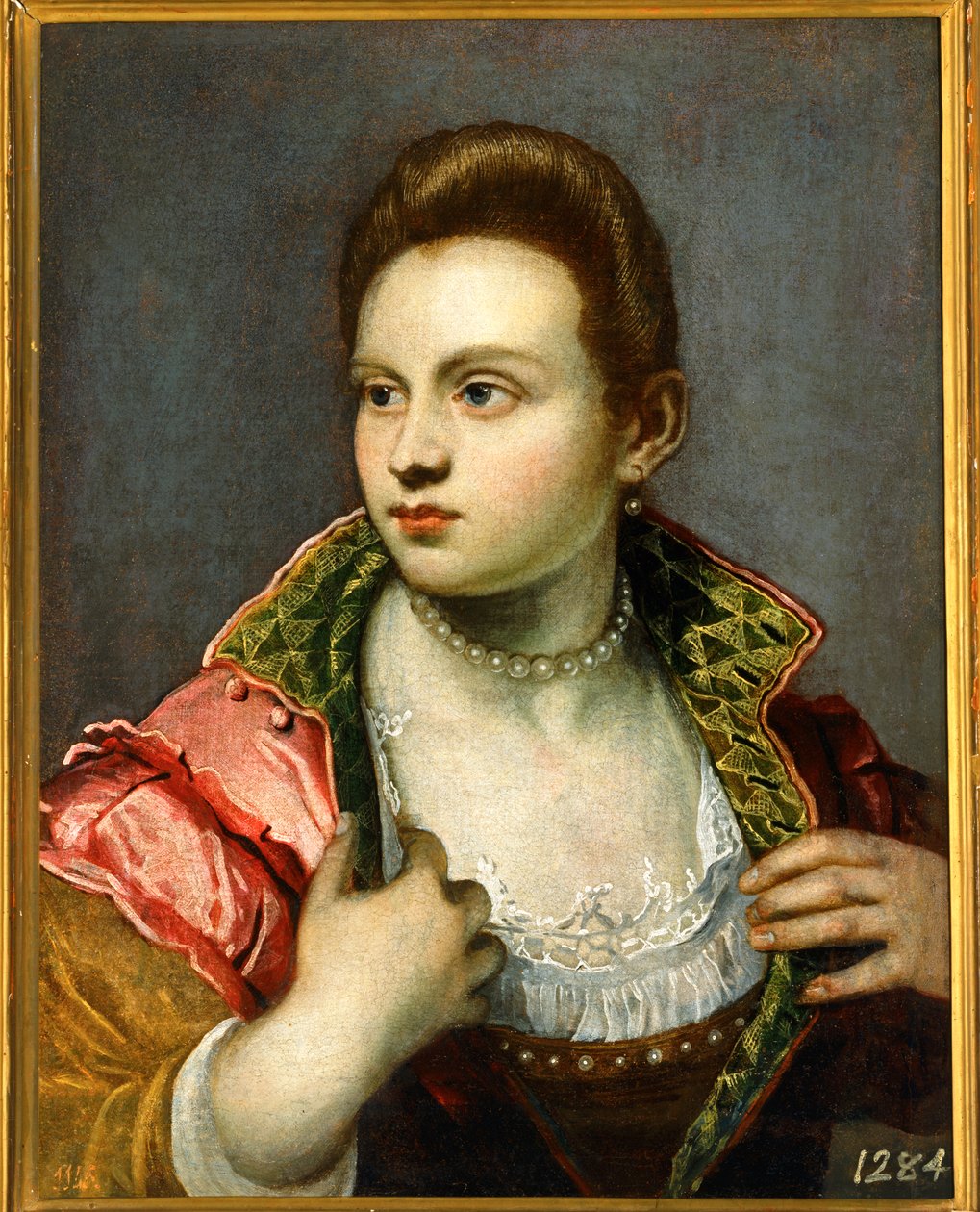 Vrouwenportret, verlengd ... door Jacopo Robusti Tintoretto