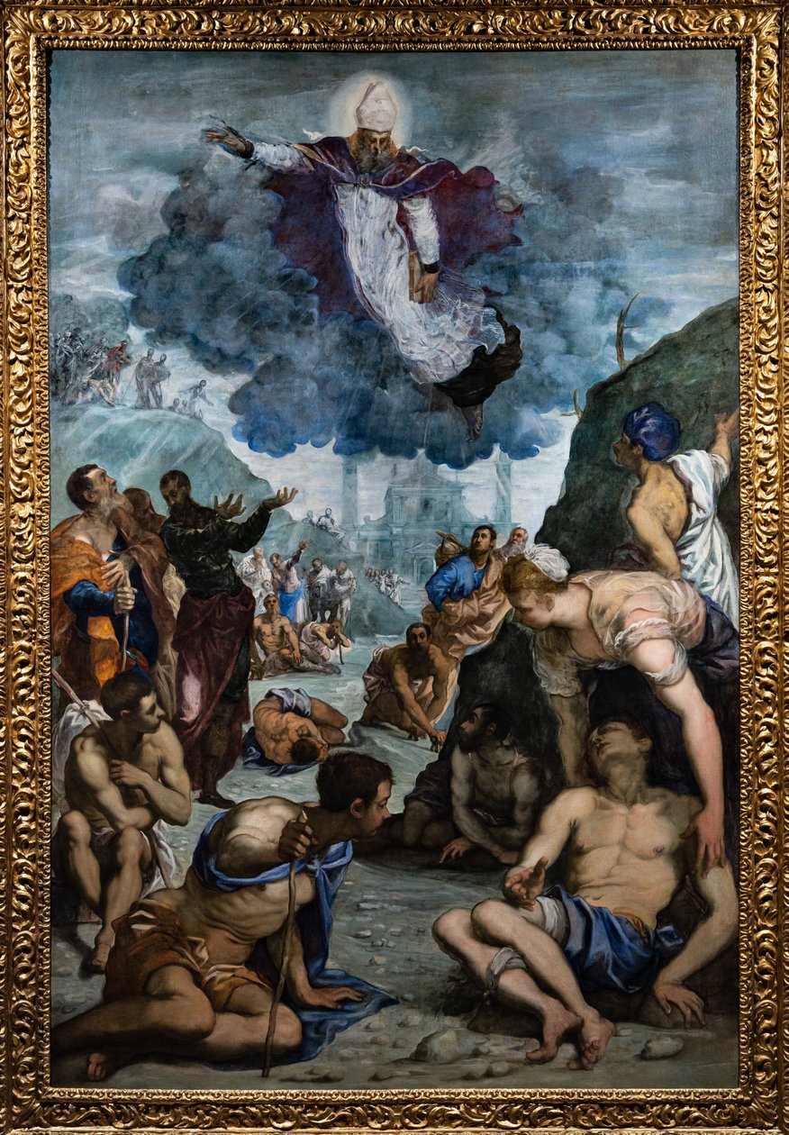 St. Augustinus geneest de lamme door Jacopo Robusti Tintoretto