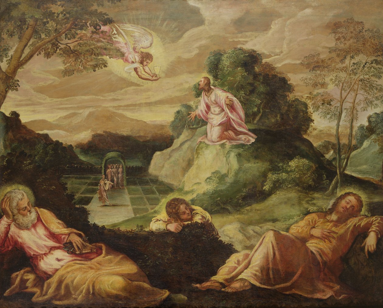 De doodsangst in de tuin door Jacopo Robusti Tintoretto