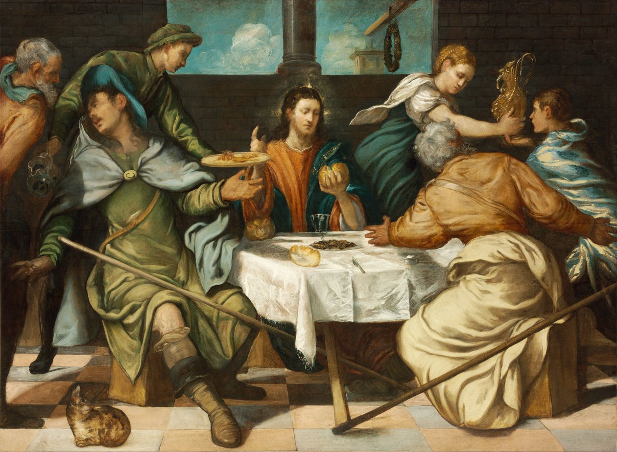 Het avondmaal in Emmaüs door Jacopo Robusti Tintoretto