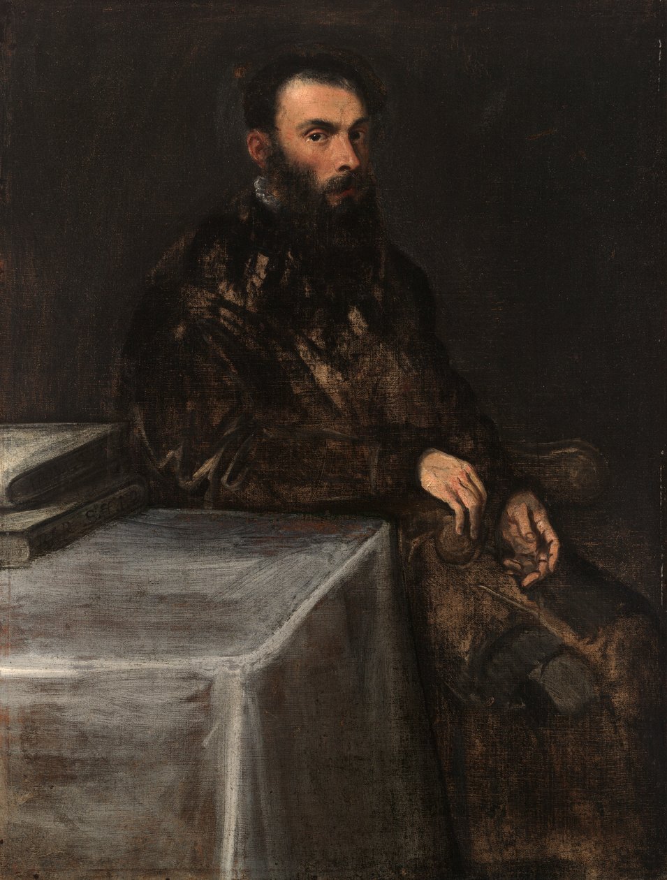 Portret van een Man door Jacopo Tintoretto