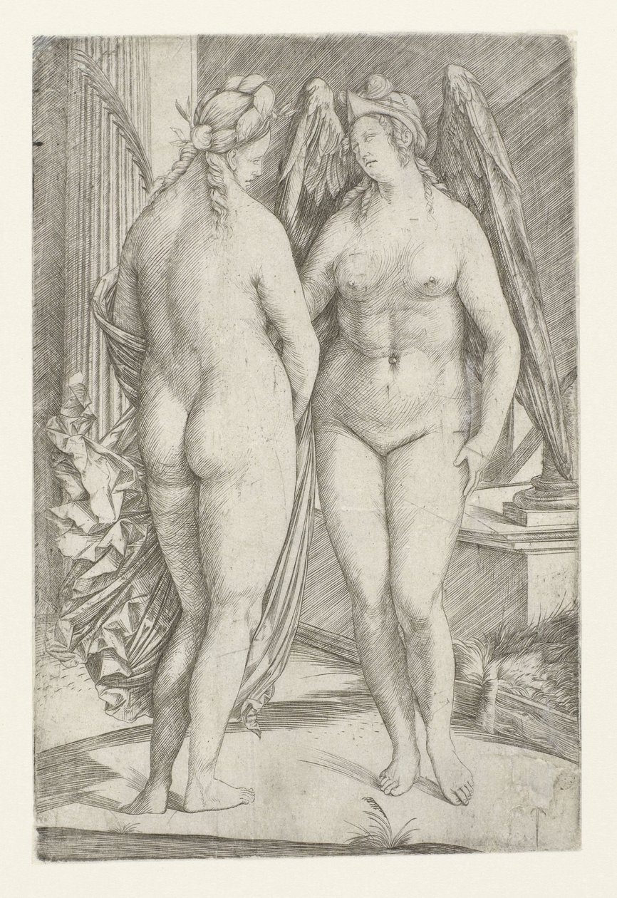 Allegorie met Victoria en Roem door Jacopo de