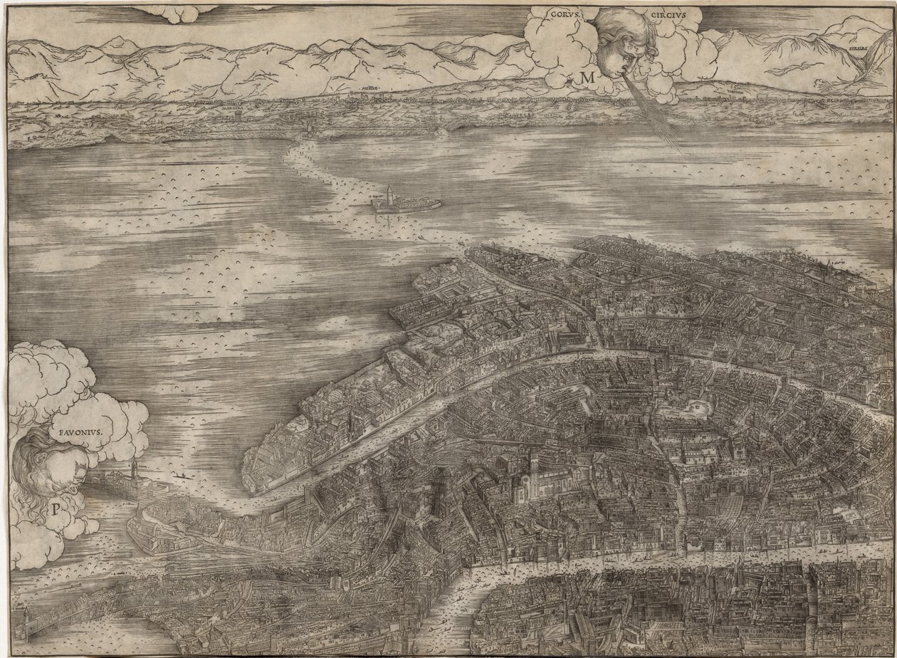 Uitzicht op Venetië door Jacopo de