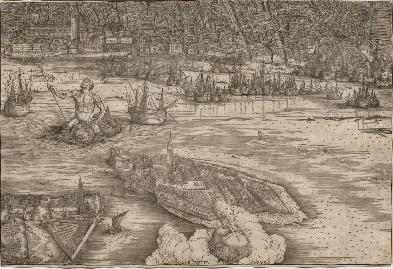 Zicht op Venetië door Jacopo de
