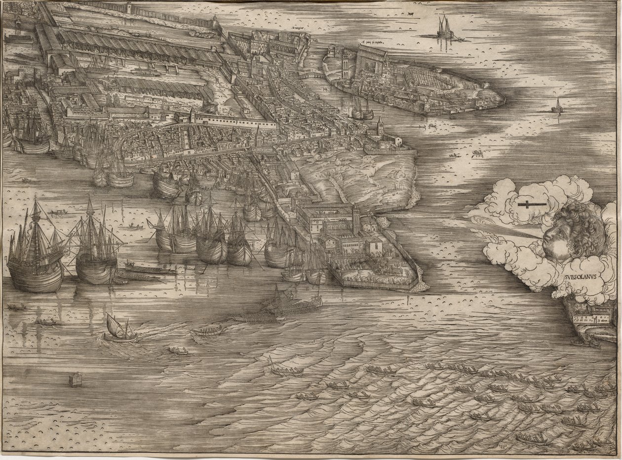 Zicht op Venetië door Jacopo de