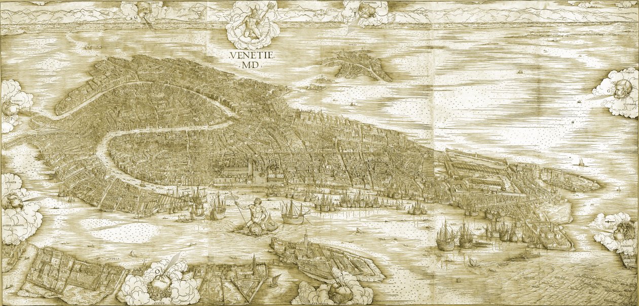 Uitzicht op Venetië door Jacopo de