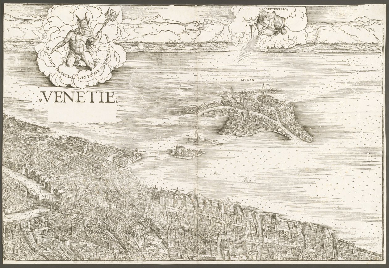 Uitzicht op Venetië [bovenste middenblok] door Jacopo de