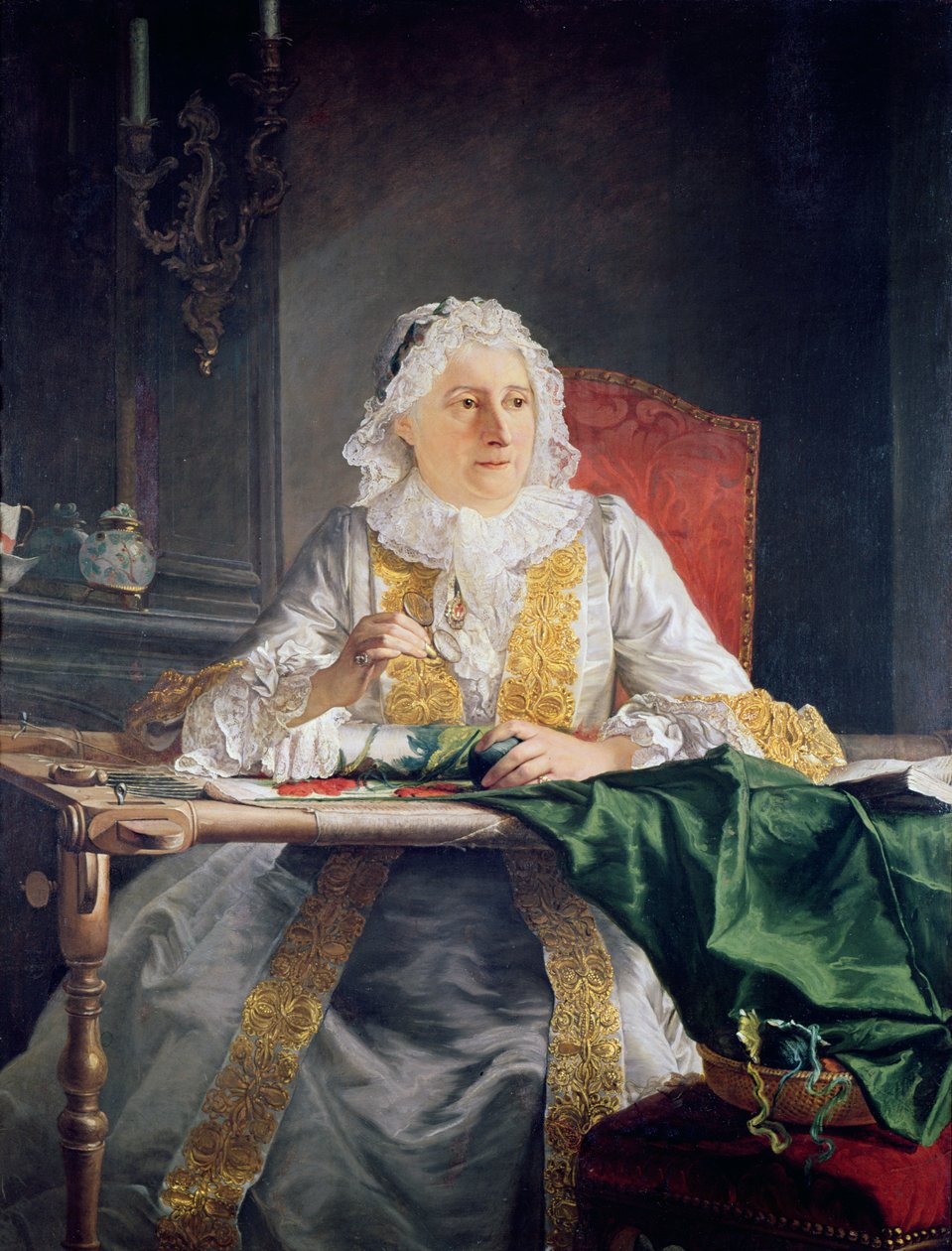 Portret van Madame Antoine Crozat, 1741 door Jacques Andre Joseph Camelot Aved