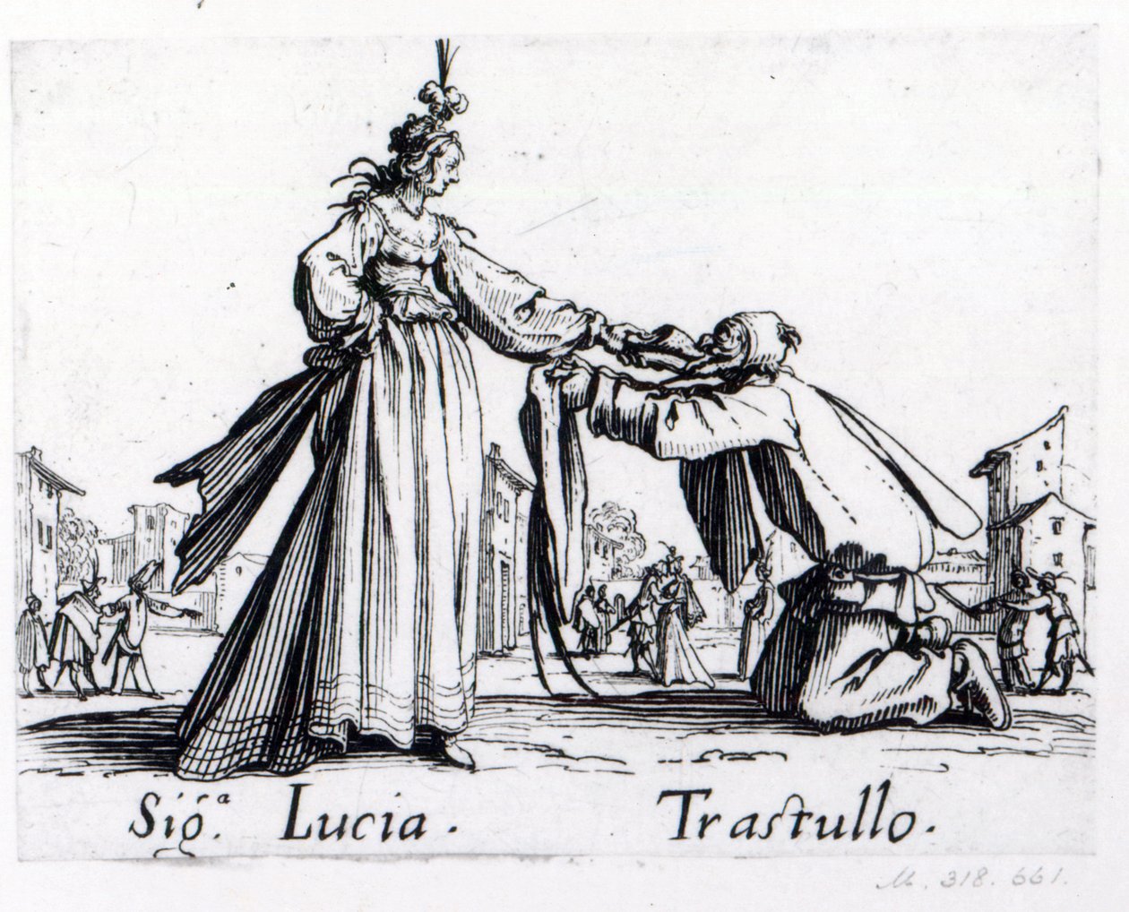 Balli de Sfessania, ca. 1622 door Jacques Callot