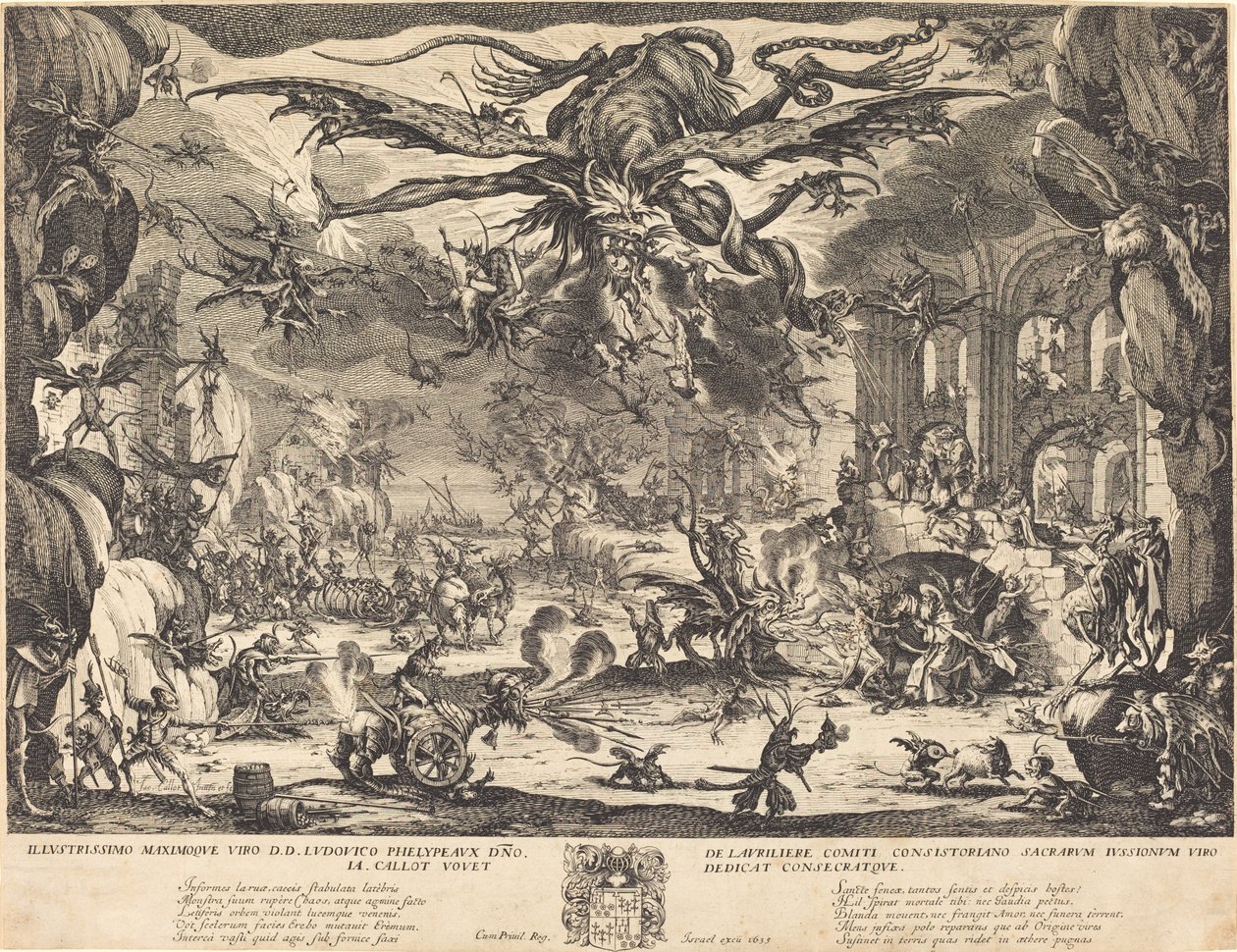 De verzoeking van de heilige Antonius (2e versie) door Jacques Callot