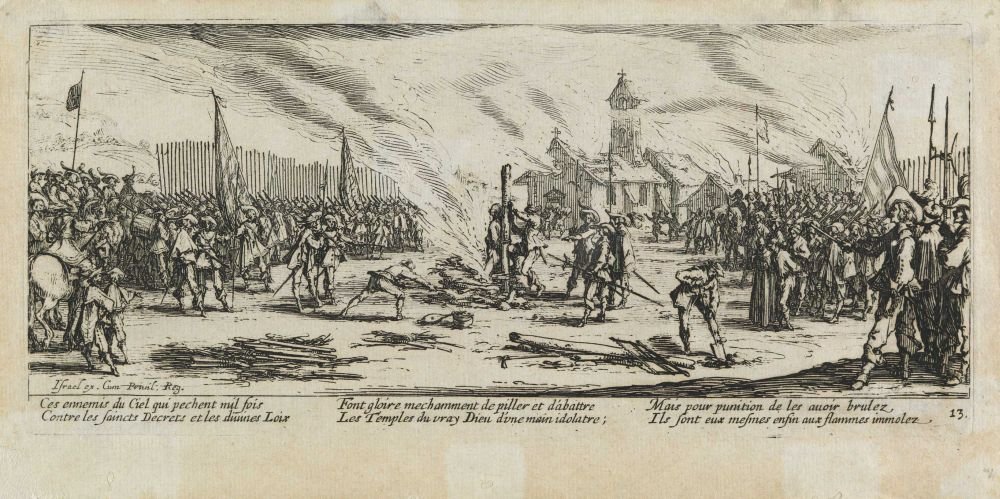 Het vreugdevuur door Jacques Callot