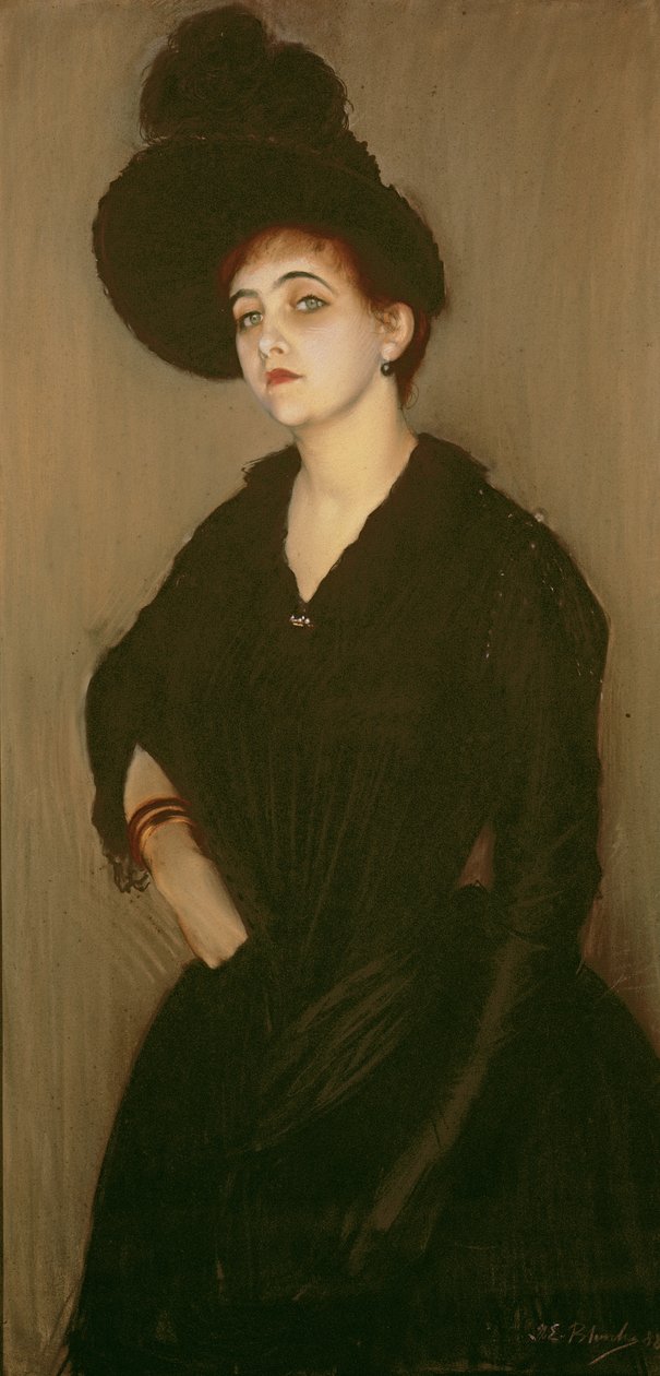 Portret van Madame Vasnier, 1888 door Jacques Emile Blanche